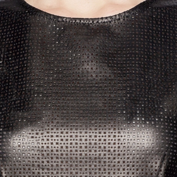 Vince Perforated Leather Shell Top - Picture 2 of 5